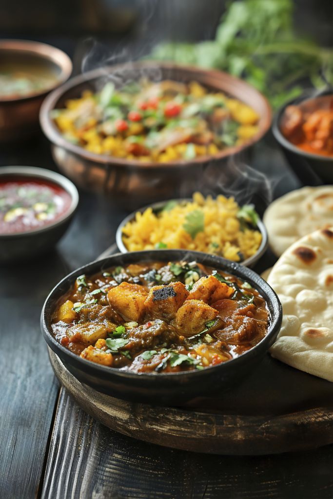 South Indian food spread